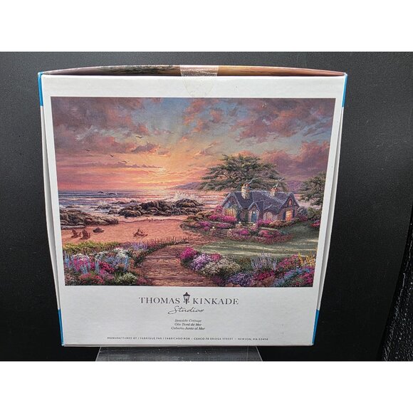 Thomas Kinkade Studios Seaside Cottage 1000-Piece Jigsaw Puzzle With Bonus Poste - Picture 4 of 5